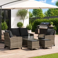 Comfort and Value in This 6-Piece Garden Sofa Set