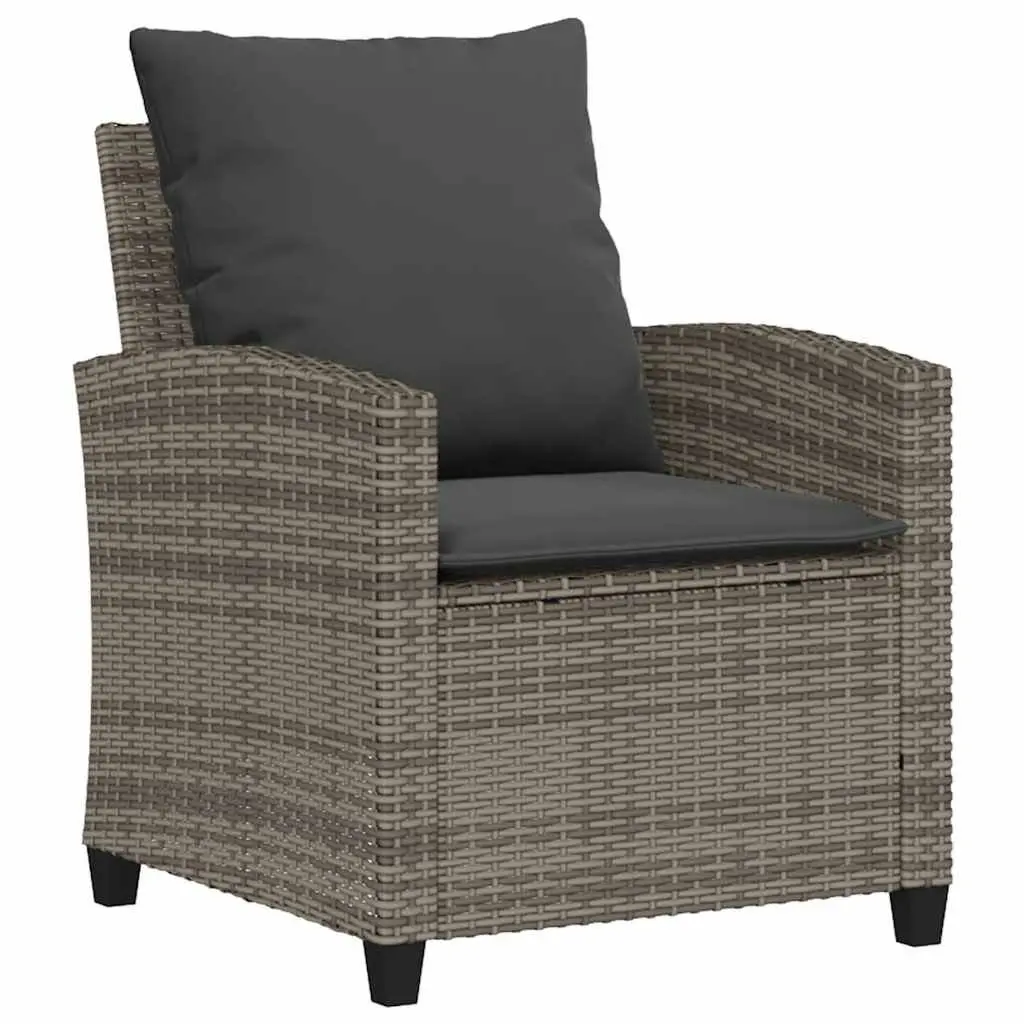Garden Sofa Set Outdoor Furniture 6 Piece Grey Poly Rattan Patio Lounge