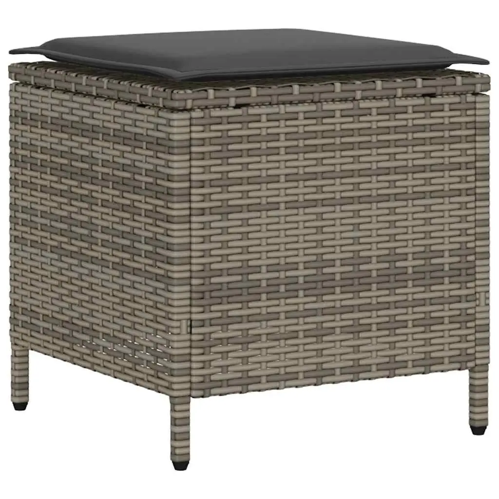 Garden Sofa Set Outdoor Furniture 6 Piece Grey Poly Rattan Patio Lounge