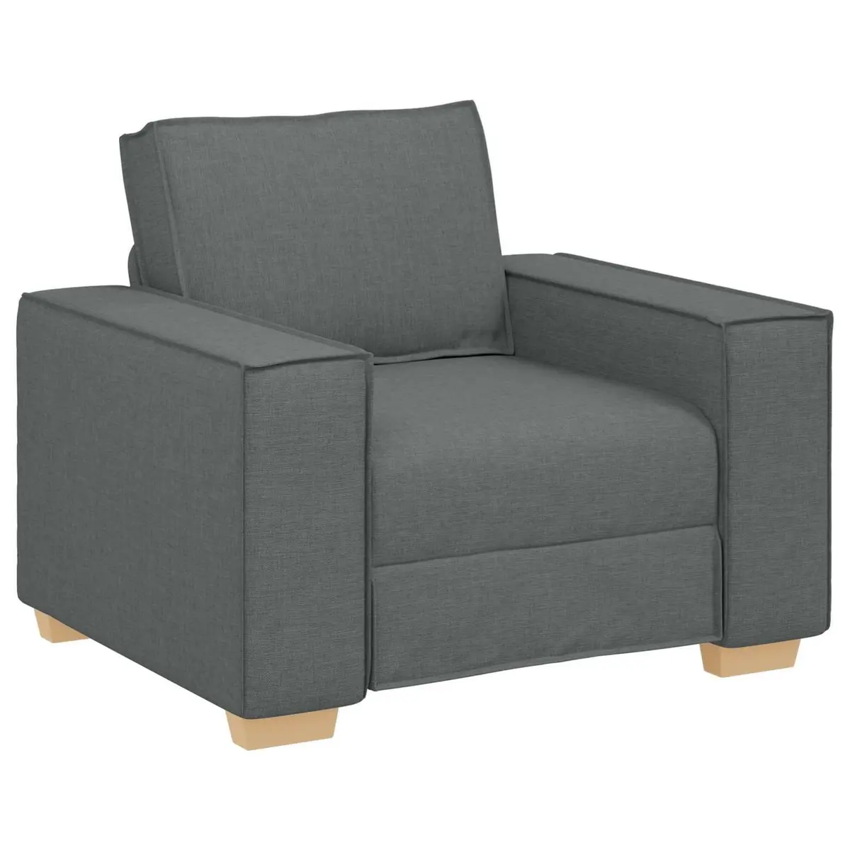 Grey Linen-Blend 3-Piece Sofa Set for Comfort