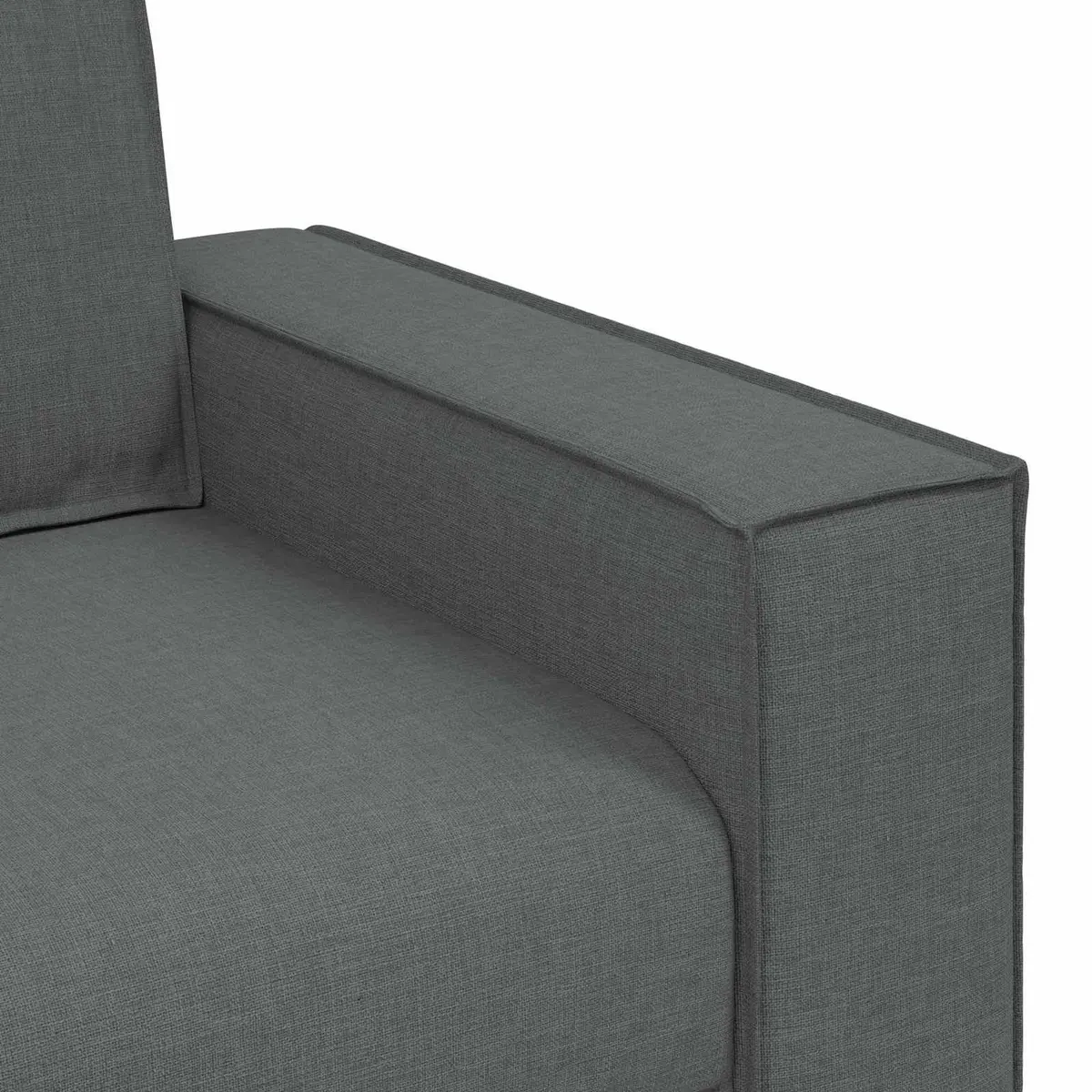 Grey Linen-Blend 3-Piece Sofa Set for Comfort