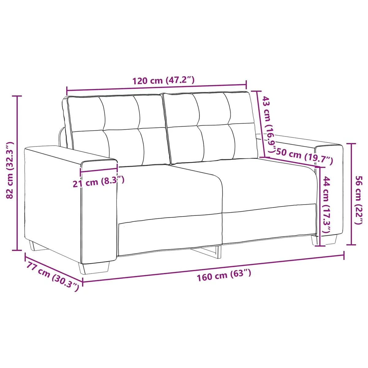 3-Piece Modular Sofa Set