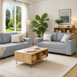 Reliable Comfort with the Grey 3 Piece Sofa Set
