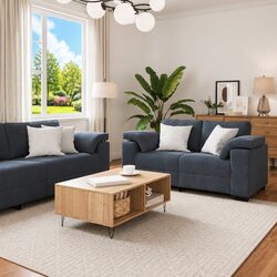 Reliable 3 Piece Grey Sofa Set with Comfort and Quality