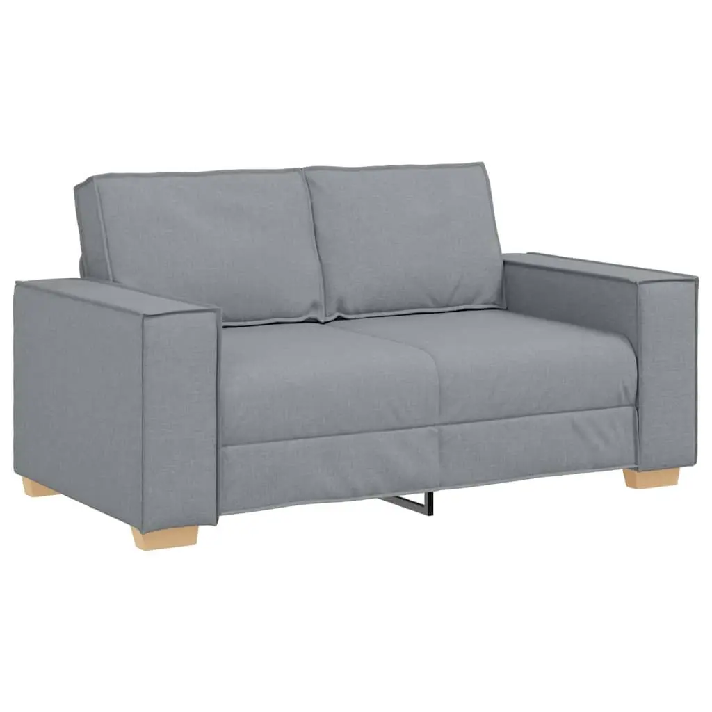 Sofa Set Grey Fabric Living Room Lounge Couch 2 Piece with Cushions