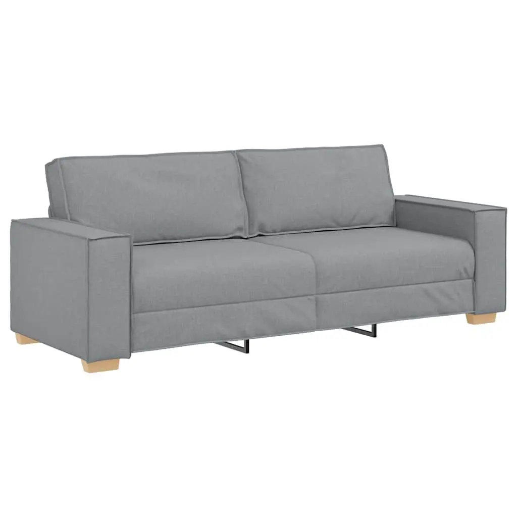 Sofa Set Grey Fabric Living Room Lounge Couch 2 Piece with Cushions
