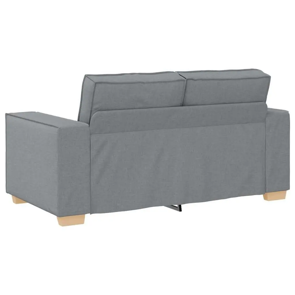 Sofa Set Grey Fabric Living Room Lounge Couch 2 Piece with Cushions