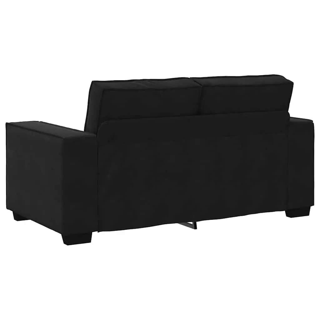 Sofa Set Velvet Living Room Furniture 2 Piece Black