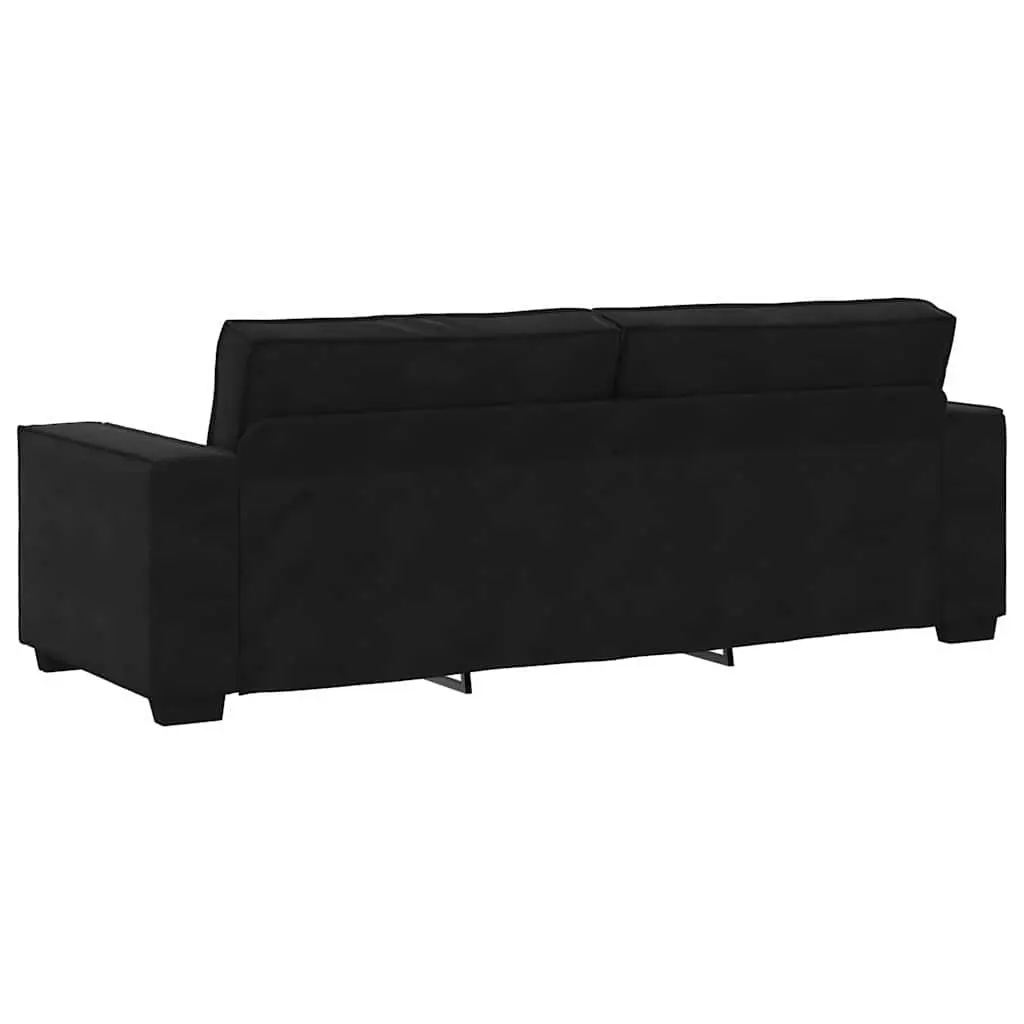 Sofa Set Velvet Living Room Furniture 2 Piece Black
