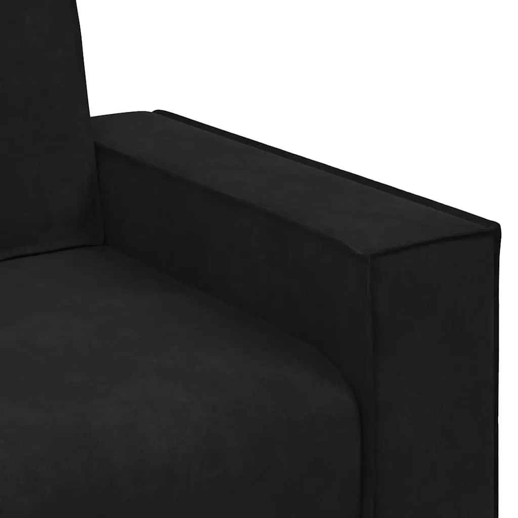 Sofa Set Velvet Living Room Furniture 2 Piece Black