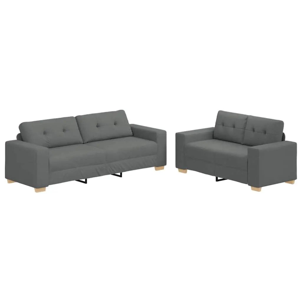 2 Piece Sofa Set in Grey