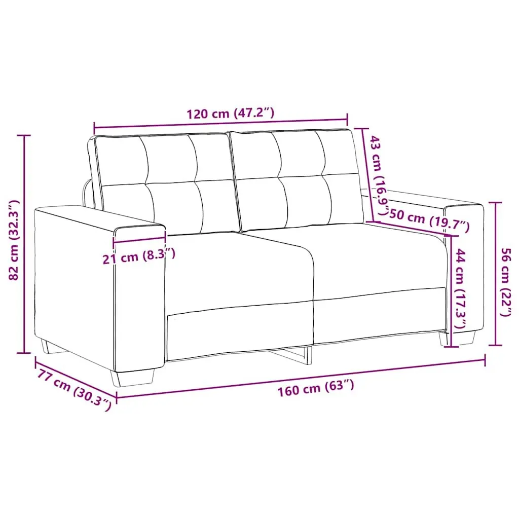 2 Piece Sofa Set in Grey