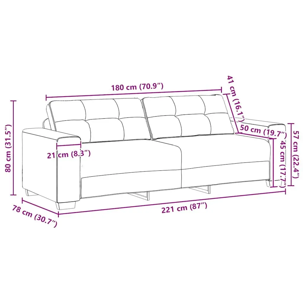 2-Piece Black Sofa Set