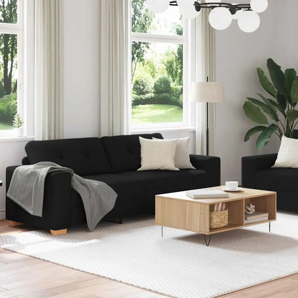 2-Piece Black Sofa Set