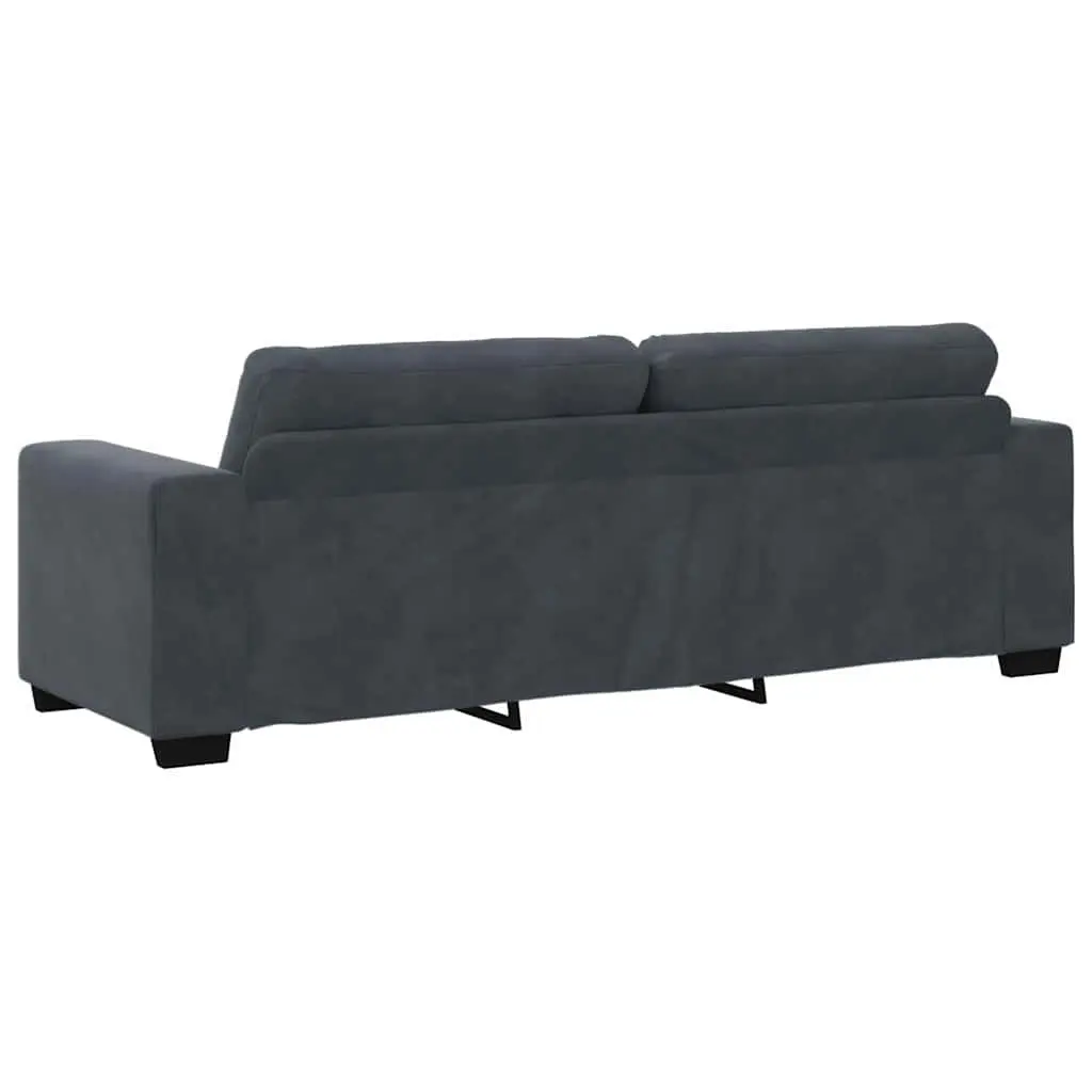 Sofa Set Grey Velvet Lounge Furniture 2 Piece Living Room Armrests Cushions