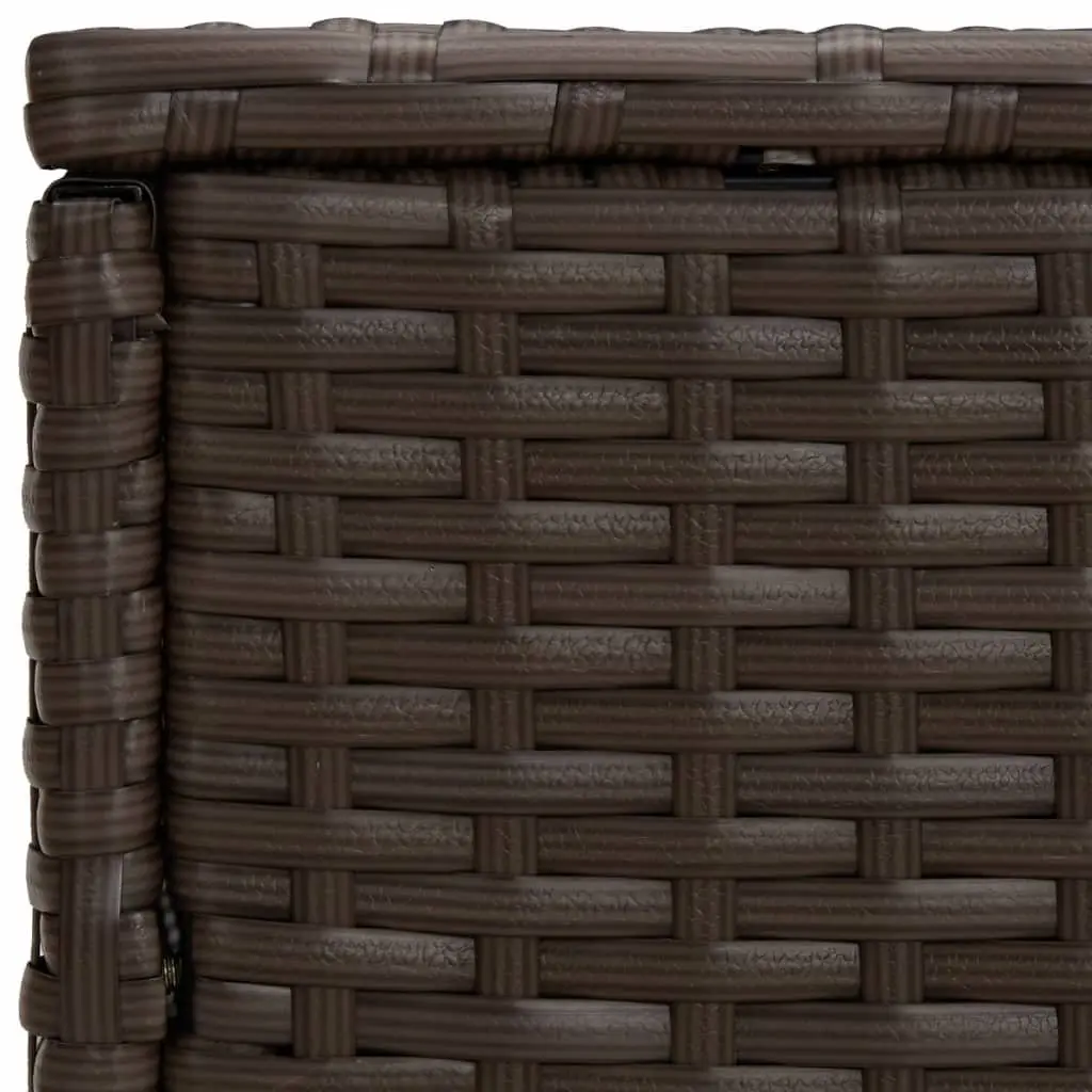 Garden Side Tables Set 3 pcs Outdoor Patio Furniture Brown Poly Rattan
