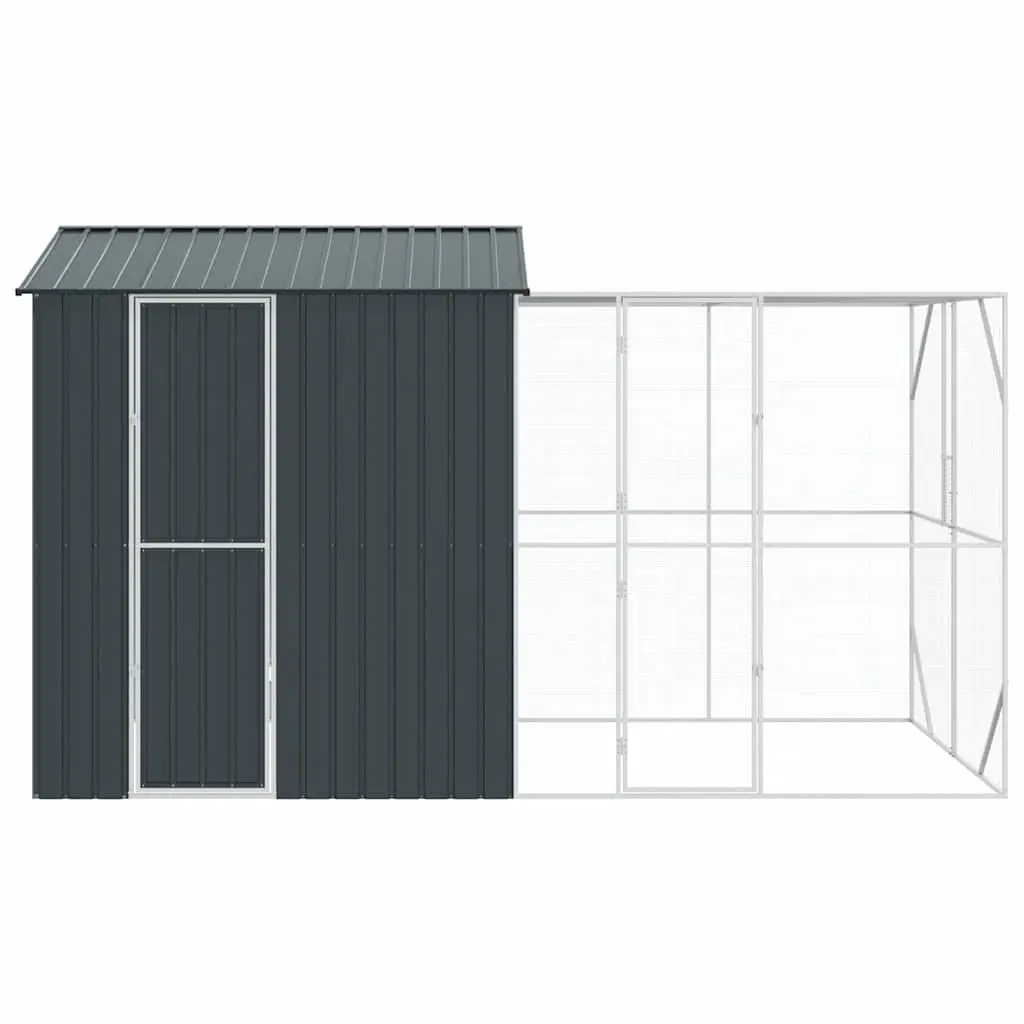 Outdoor Bird Cage Rectangular Large Anthracite Galvanised Steel