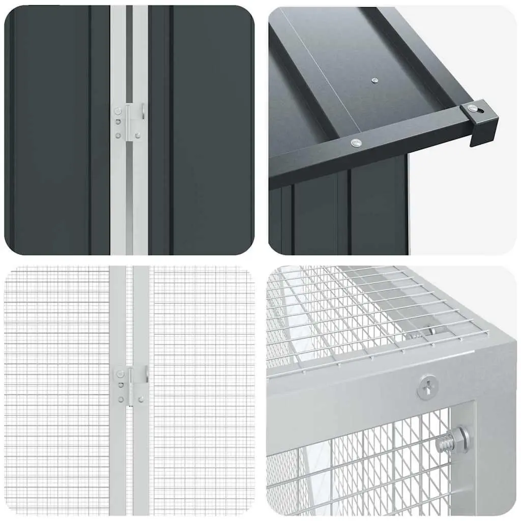 Outdoor Bird Cage Rectangular Large Anthracite Galvanised Steel