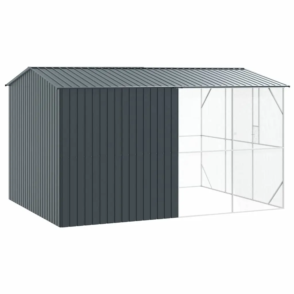 Bird Cage Outdoor Aviary Large Rectangular Anthracite Galvanised Steel