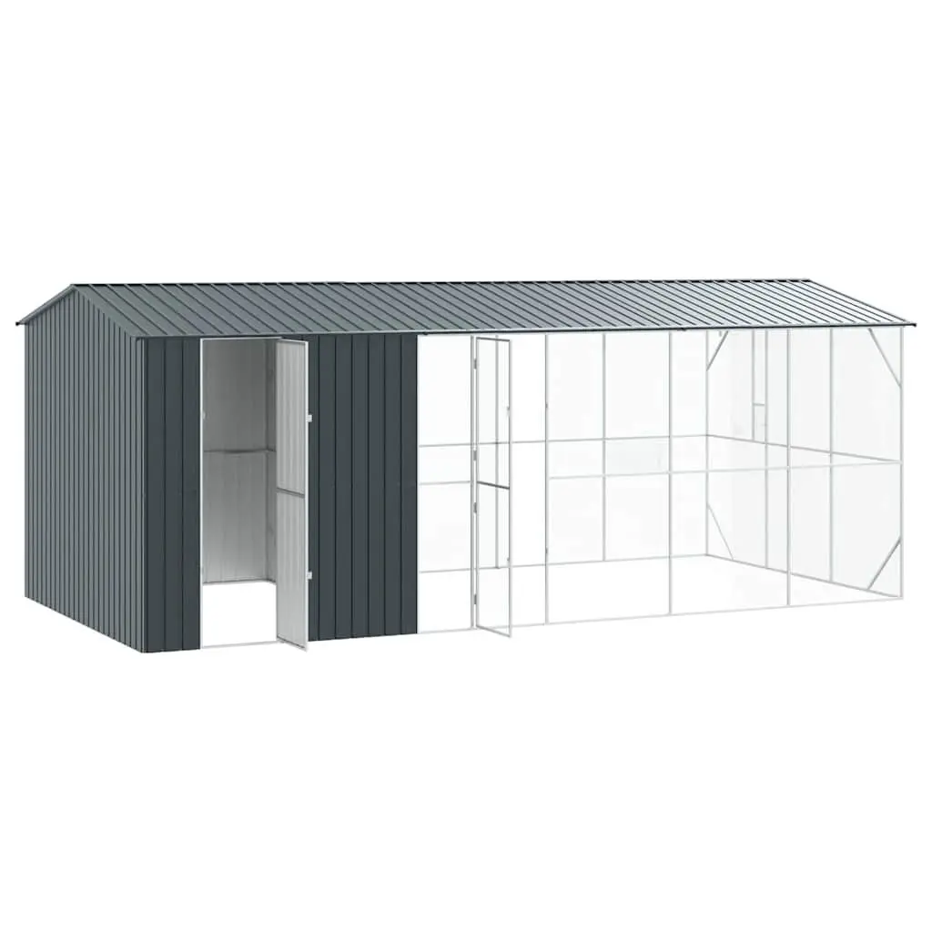 Bird Cage Outdoor Aviary Rectangular Spacious Anthracite Galvanised Steel