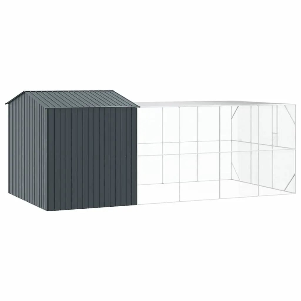 Bird Cage Outdoor Rectangular Anthracite Galvanised Steel Garden Aviary