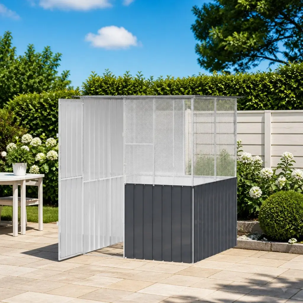 Outdoor Bird Aviary in Anthracite Color