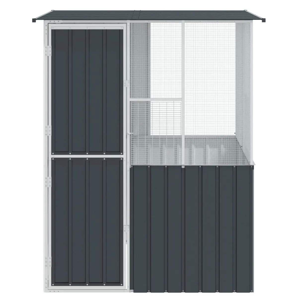 Bird Cage Outdoor Rectangular Anthracite Galvanised Steel