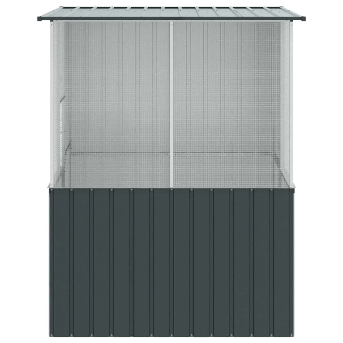 Bird Cage Outdoor Rectangular Anthracite Galvanised Steel