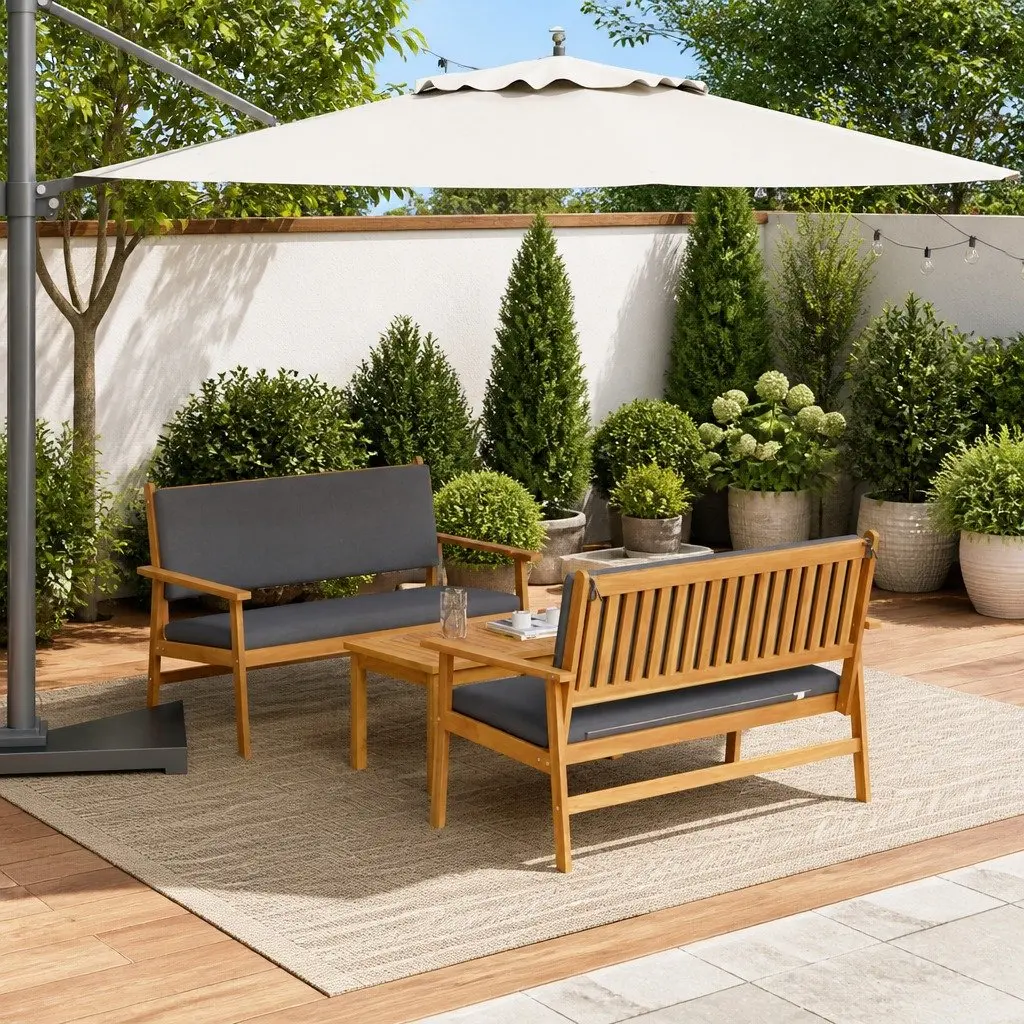 3-Piece Garden Sofa Set