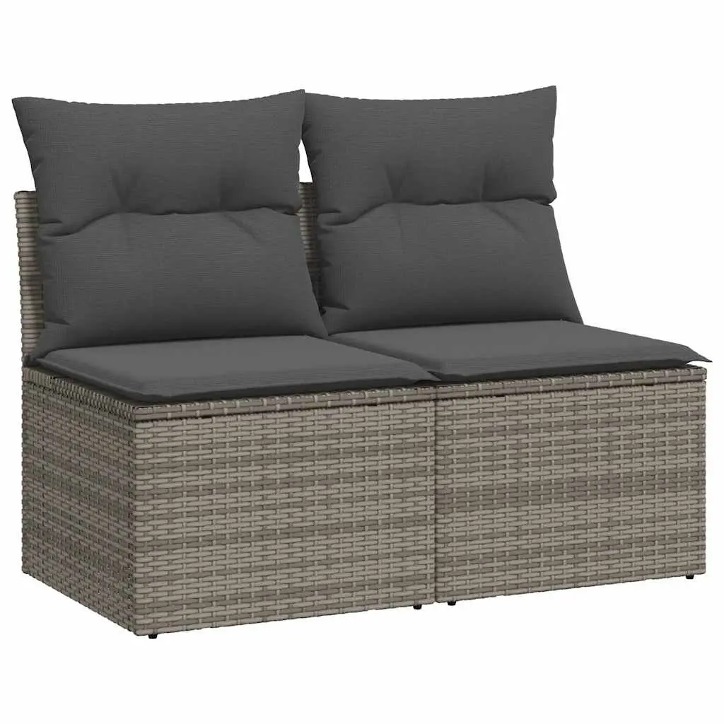 Grey Garden Sofa Set with Storage Options