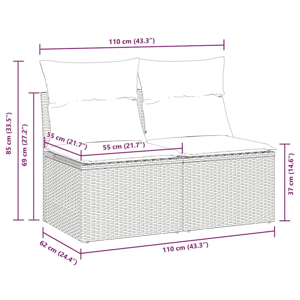 Grey Garden Sofa Set with Storage Options
