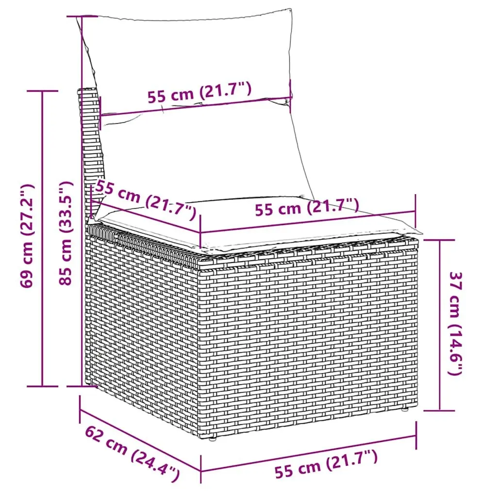 Grey Garden Sofa Set with Storage Options