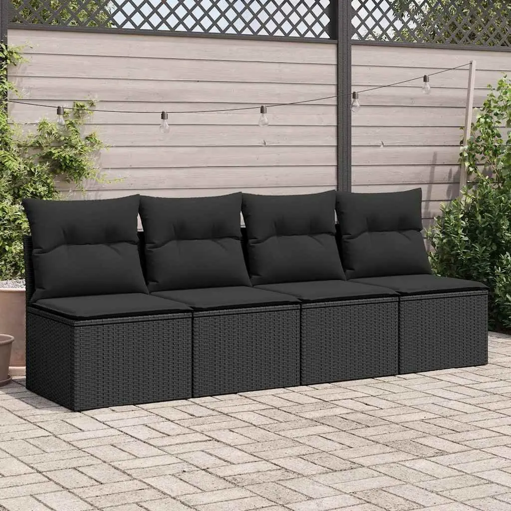 Black Garden Sofa Set with Easy Maintenance