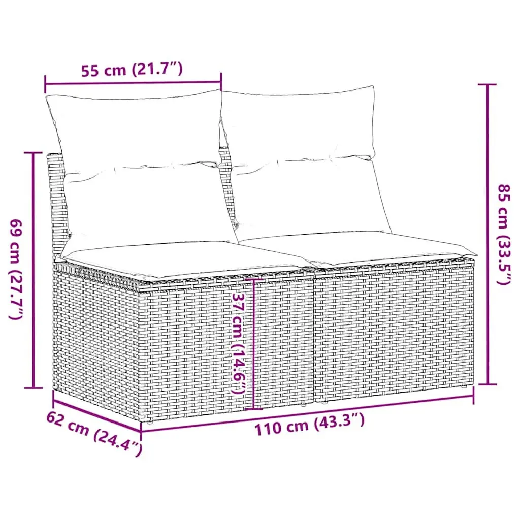 Black Garden Sofa Set with Easy Maintenance