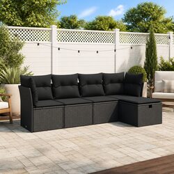 Comfortable 5-Piece Garden Sofa Set with Storage