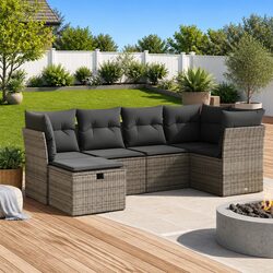 Practical 6 Piece Outdoor Sofa Set with Storage
