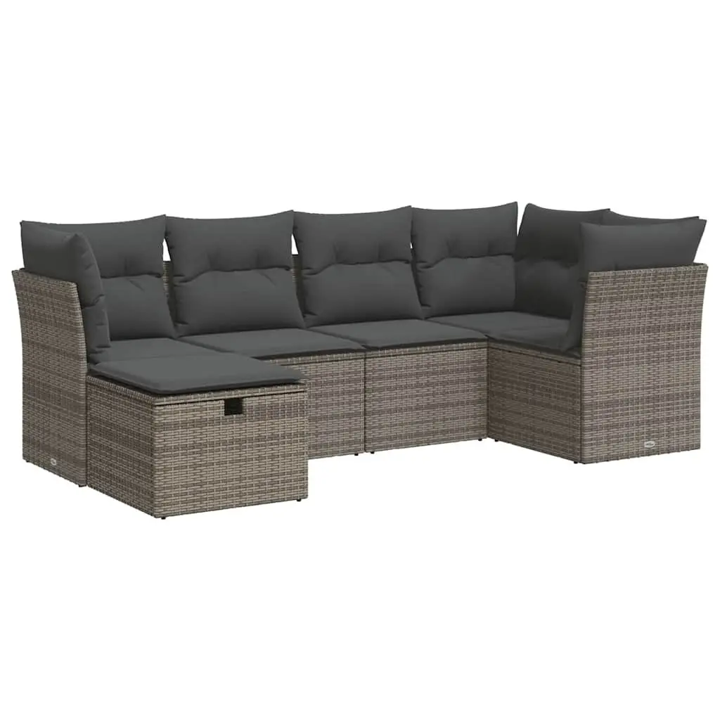 6 Piece Outdoor Sofa Set with Storage