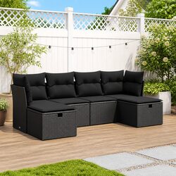 Reliable 6-Piece Outdoor Sofa Set with Storage