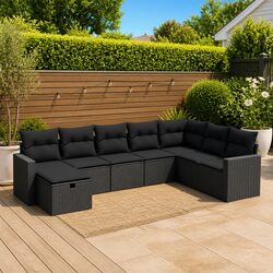 Welcoming 8 Piece Garden Sofa Set with Practical Features
