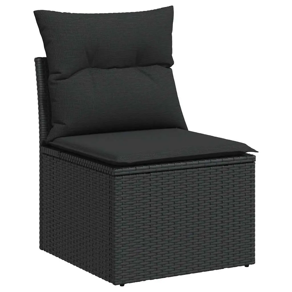 5 Piece Garden Sofa Set with Storage and Cushions