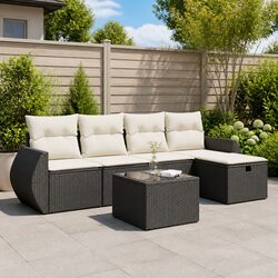 Comfortable 6-Piece Outdoor Sofa Set with Storage Solutions