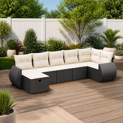 Comfort and Style in This 7 Piece Garden Sofa Set