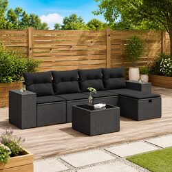 Comfortable 6-Piece Garden Sofa Set with Removable Cushions
