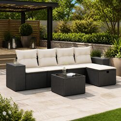 Comfortable and Practical 6-Piece Garden Sofa Set
