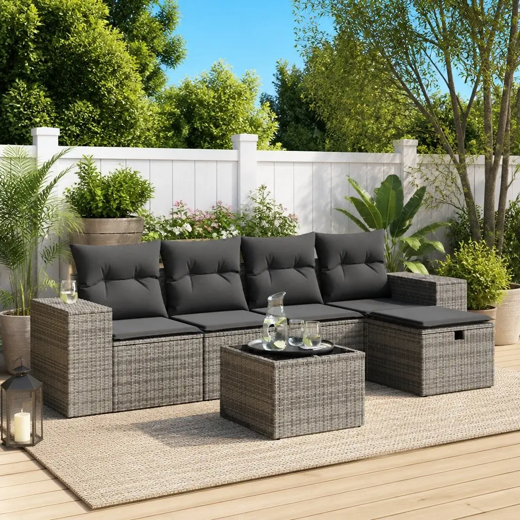 6 Piece Garden Sofa Set