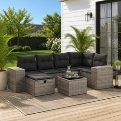 7-Piece Grey Outdoor Sofa Set: Comfort and Value