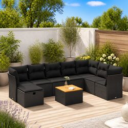 Quality 9 Piece Garden Sofa Set with Storage and Comfort