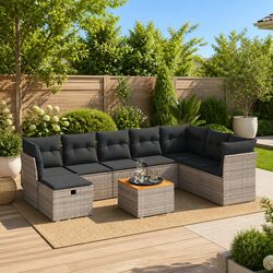 9 Piece Garden Sofa Set: Comfort and Practicality Combined