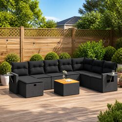 Affordable Comfort with This 9-Piece Garden Sofa Set
