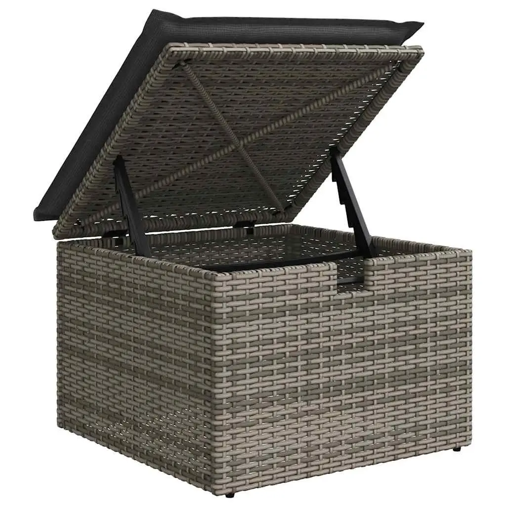 Garden Sofa Set 7 Piece Outdoor Furniture Modular Patio Lounge Grey Poly Rattan